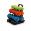 Bodyfit 123KG Dumbbells Set With Rack