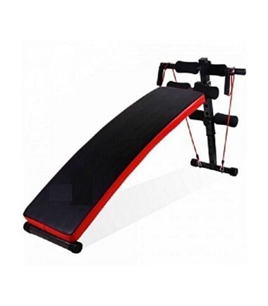 Bodyfit Tummy Reduction Sit Up Bench With Exercise Rope And Dumbells