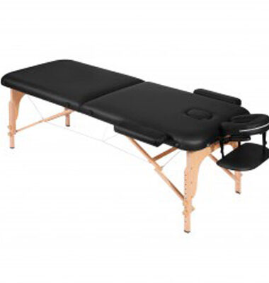 Fordable Massage Bed with Wooden Feet
