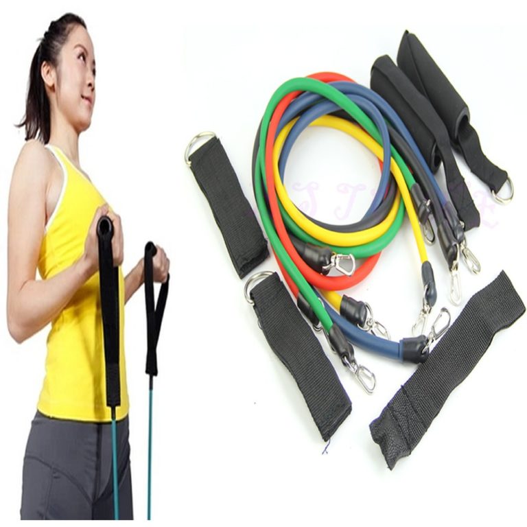 W110-Free-Shipping-11pcs-Latex-Resistance-Bands-Tubes-GYM-Exercise-Set-for-Yoga-ABS-Workout-Fitnes