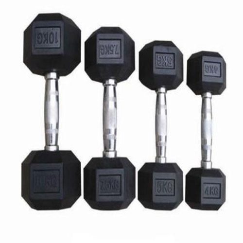 10kg, 7.5kg, 5kg, 4kg Rubber Dumbbells