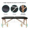Fordable Massage Bed with Wooden Feet
