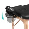 Fordable Massage Bed with Wooden Feet