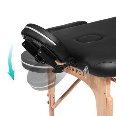 Fordable Massage Bed with Wooden Feet