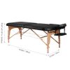 Fordable Massage Bed with Wooden Feet