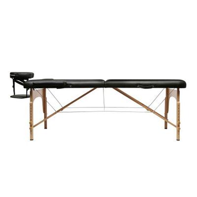Fordable Massage Bed with Wooden Feet