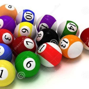 billiard Balls Isolated White Background