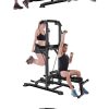 Power Tower Dip Station With Bench, Poll Up & Rope, Fitness Exercise Workout Gym Equipment